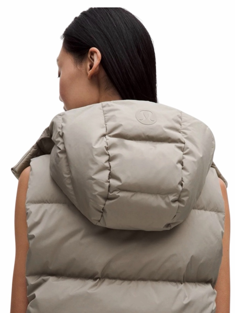 Lululemon Replacement Wunder Puff Jacket Vest Hood Only Taupe